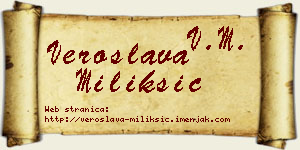Veroslava Milikšić vizit kartica